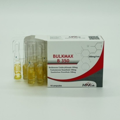 BULKMAX B 350 – кутия с 10 ампули по 350 mg/ml, микс от болденон, тестостерон енантат и тренболон енантат
